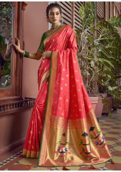 Pink Silk Saree